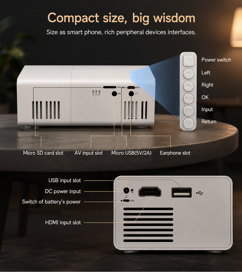 Mini Projector Ultra HD